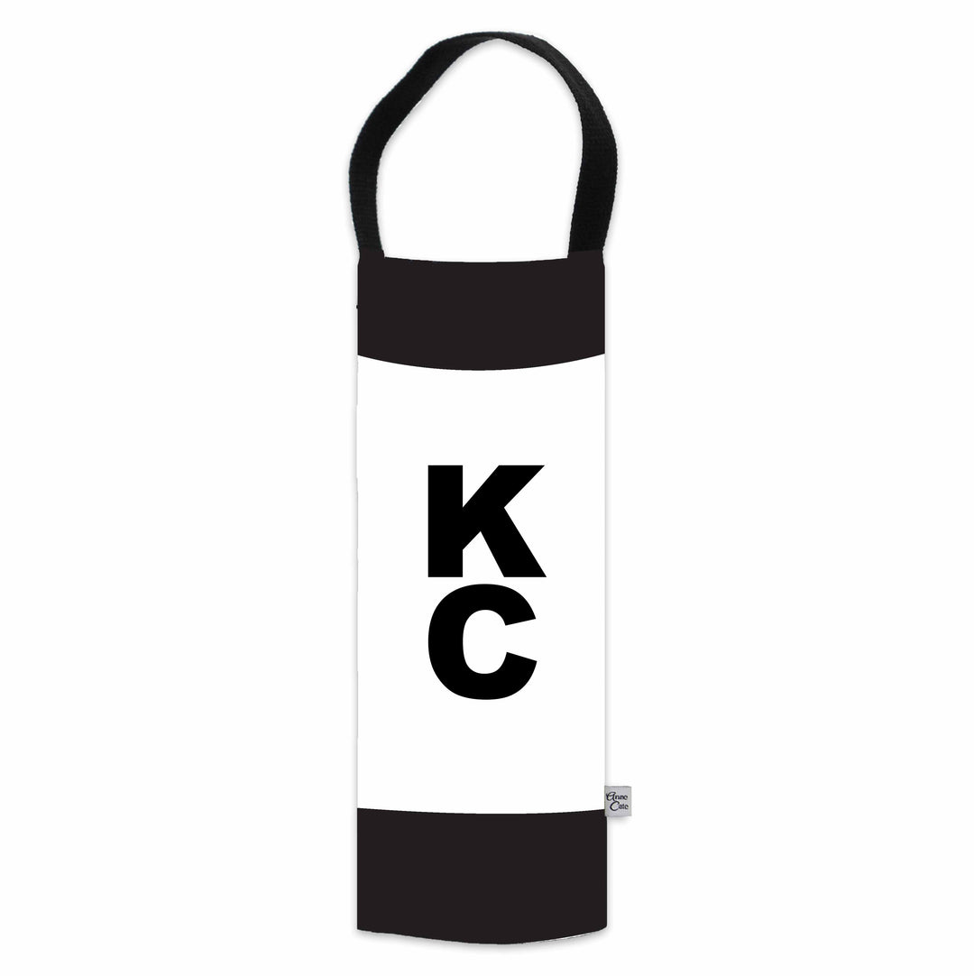 KC (Kansas City) City Abbreviation Canvas Wine Tote