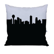 City Skyline Silhouette Throw Pillow - Anne Cate - Home Decor of your Favorite City. Black and White Skyline Throw Pillow