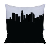 City Skyline Silhouette Throw Pillow - Anne Cate - Home Decor of your Favorite City. Black and White Skyline Throw Pillow