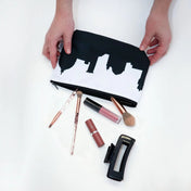 City Skyline Silhouette Canvas Travel Makeup Bag Cosmetic Case - Anne Cate - Gifts for Grads