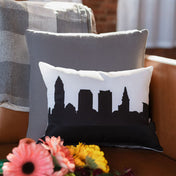 Philadelphia PA Skyline Large Throw Pillow-Anne Cate