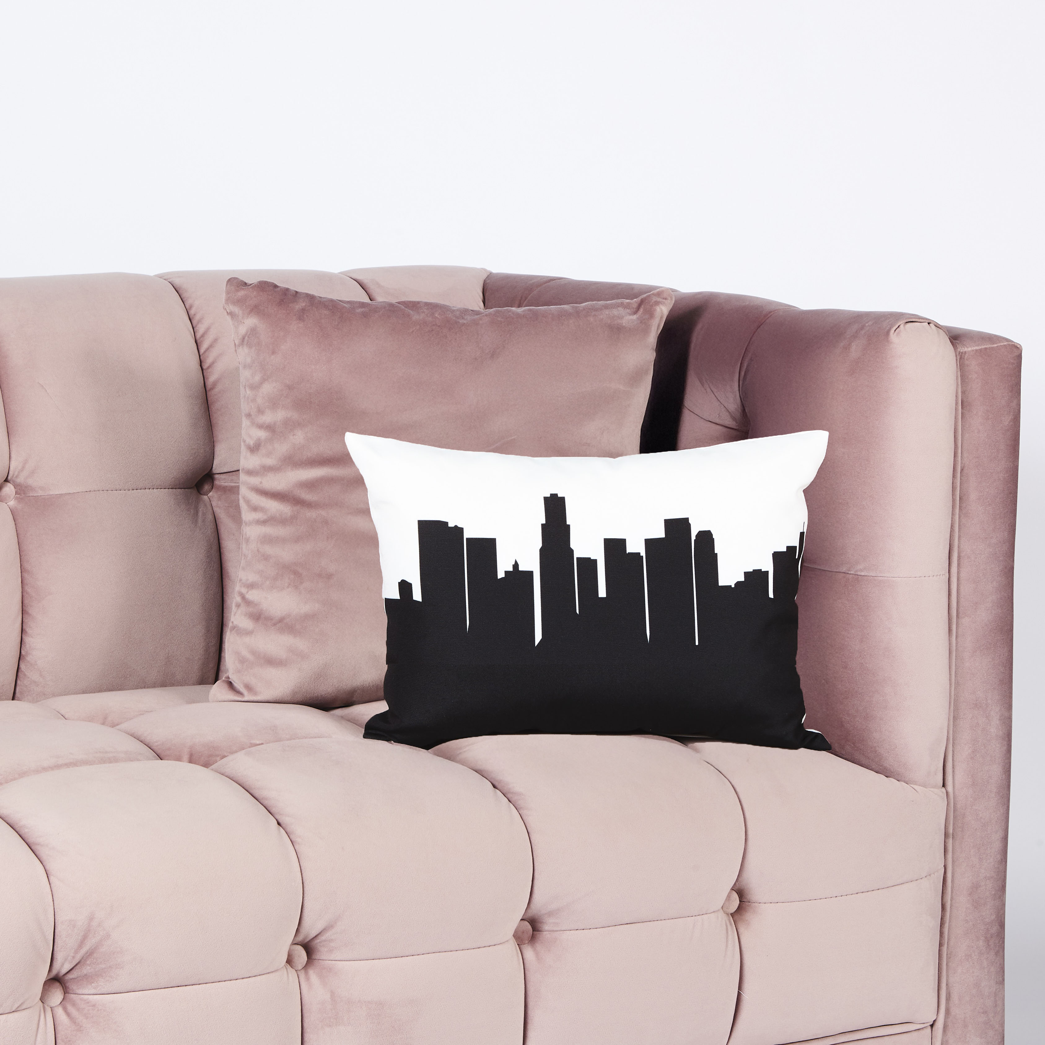 City Skyline Silhouette Throw Pillow - Anne Cate - Home Decor of your Favorite City. Black and White Skyline Throw Pillow