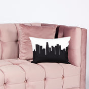 City Skyline Silhouette Throw Pillow - Anne Cate - Home Decor of your Favorite City. Black and White Skyline Throw Pillow