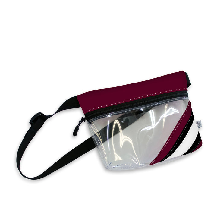 Collegiate Clear Stripe Game Day Belt Bag Fanny Pack