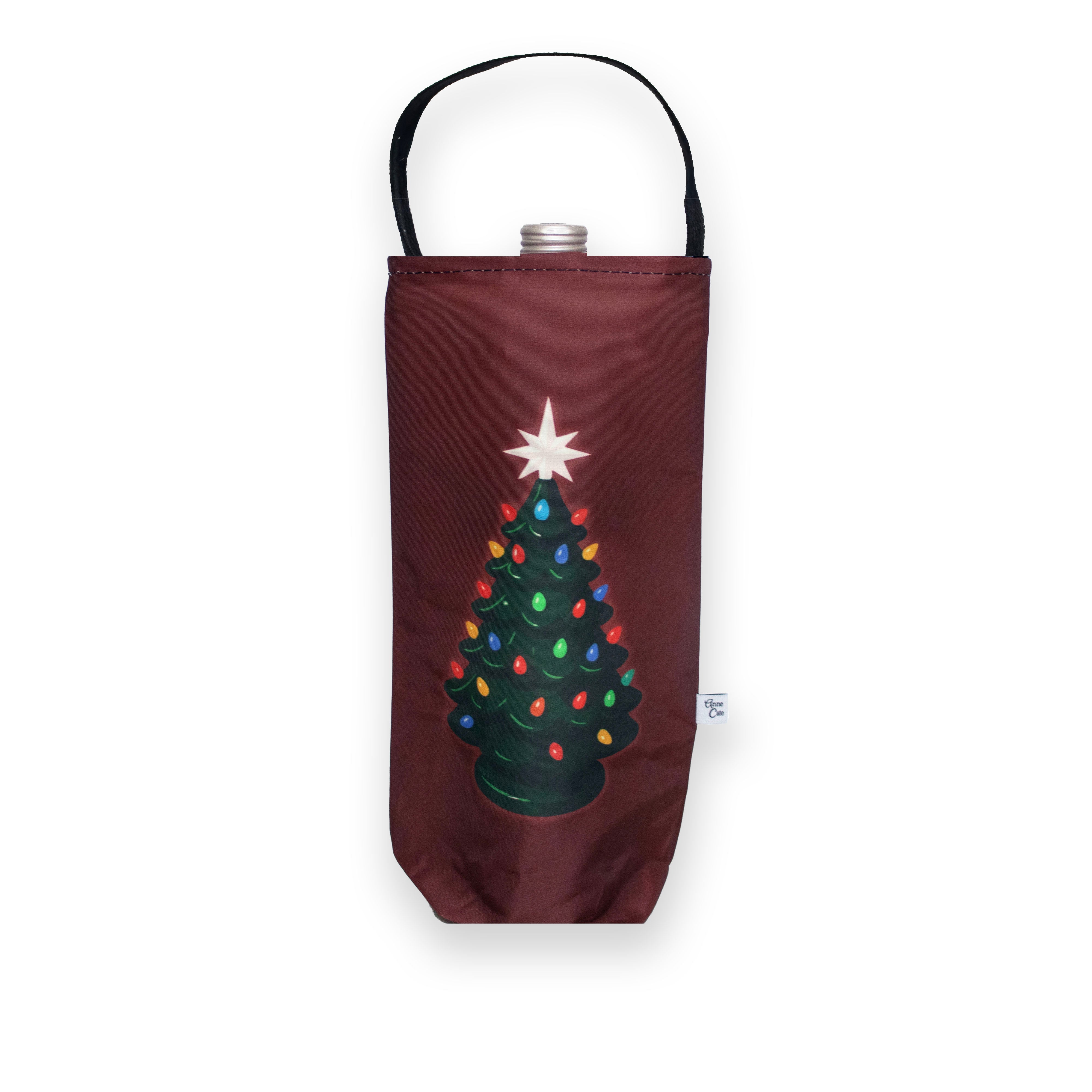 Maroon Ceramic Tree Wine Tote - Made in the USA