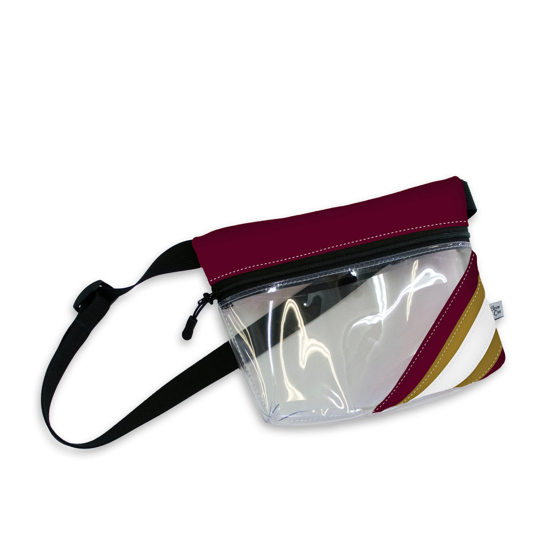 Collegiate Clear Stripe Game Day Belt Bag Fanny Pack