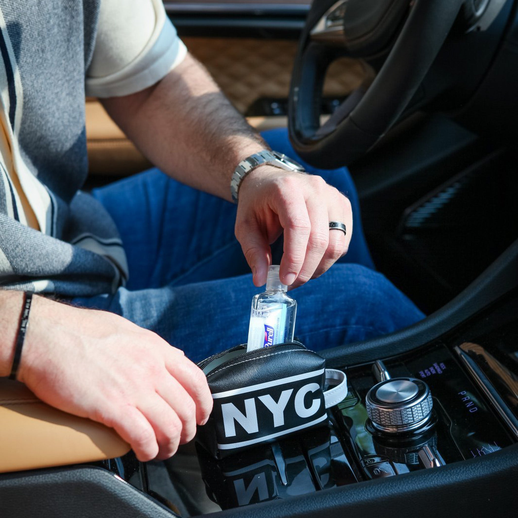 City Abbreviation Keychain Pouch - Anne Cate - Golf Bag, Airpods Case, Gifts for Him