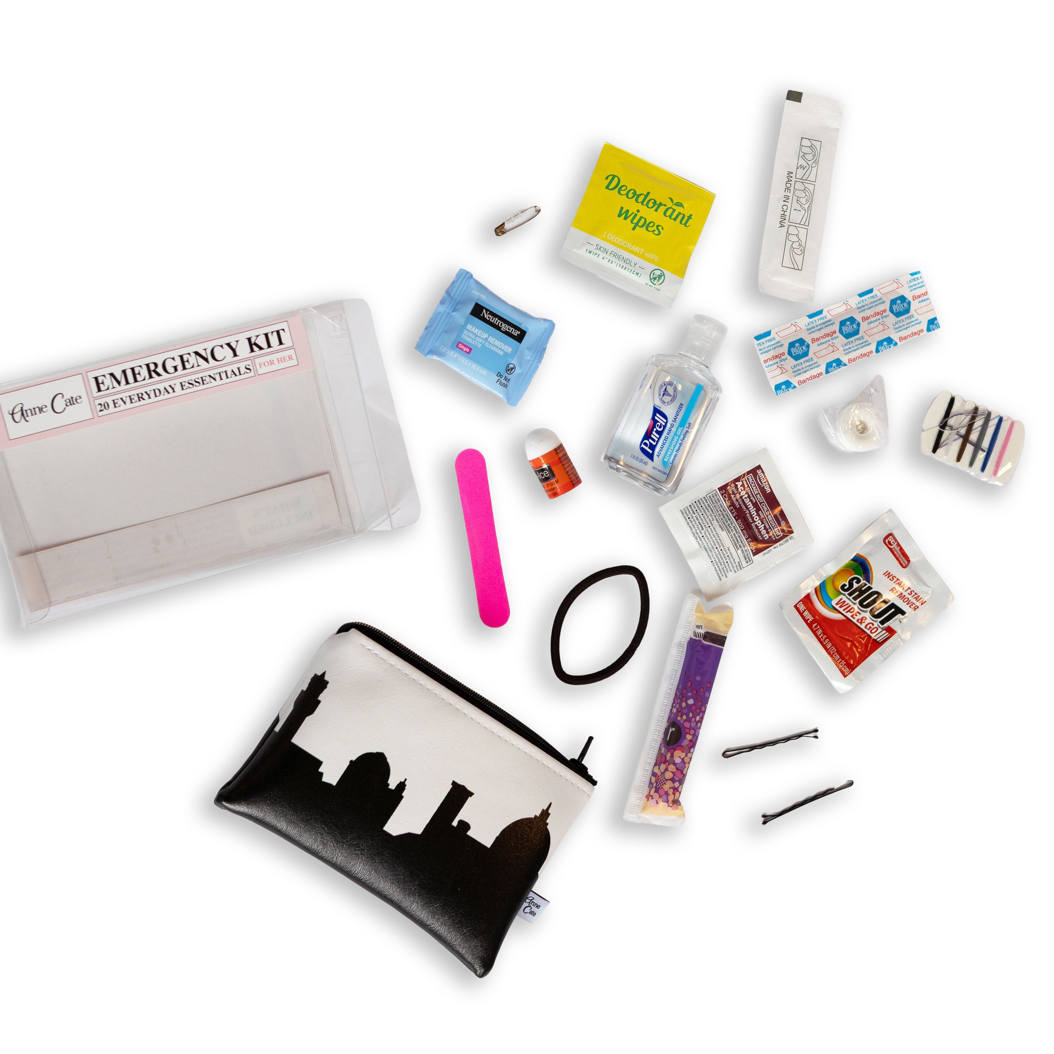 City Skyline Silhouette Personal Care Kit - Anne Cate - Grad Gifts, Travel Gifts, Unique Gifts