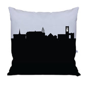 City Skyline Silhouette Throw Pillow - Anne Cate - Home Decor of your Favorite City. Black and White Skyline Throw Pillow