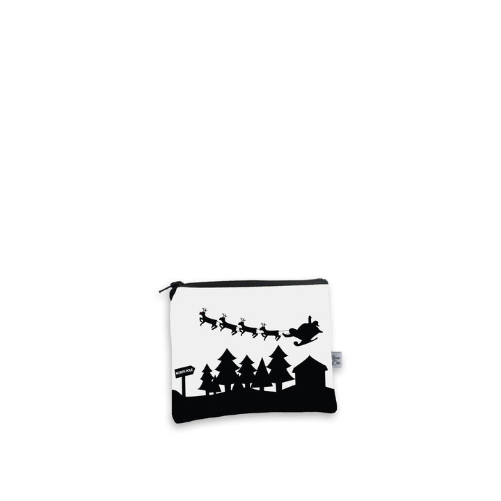 North Pole Skyline Canvas Mini Purse