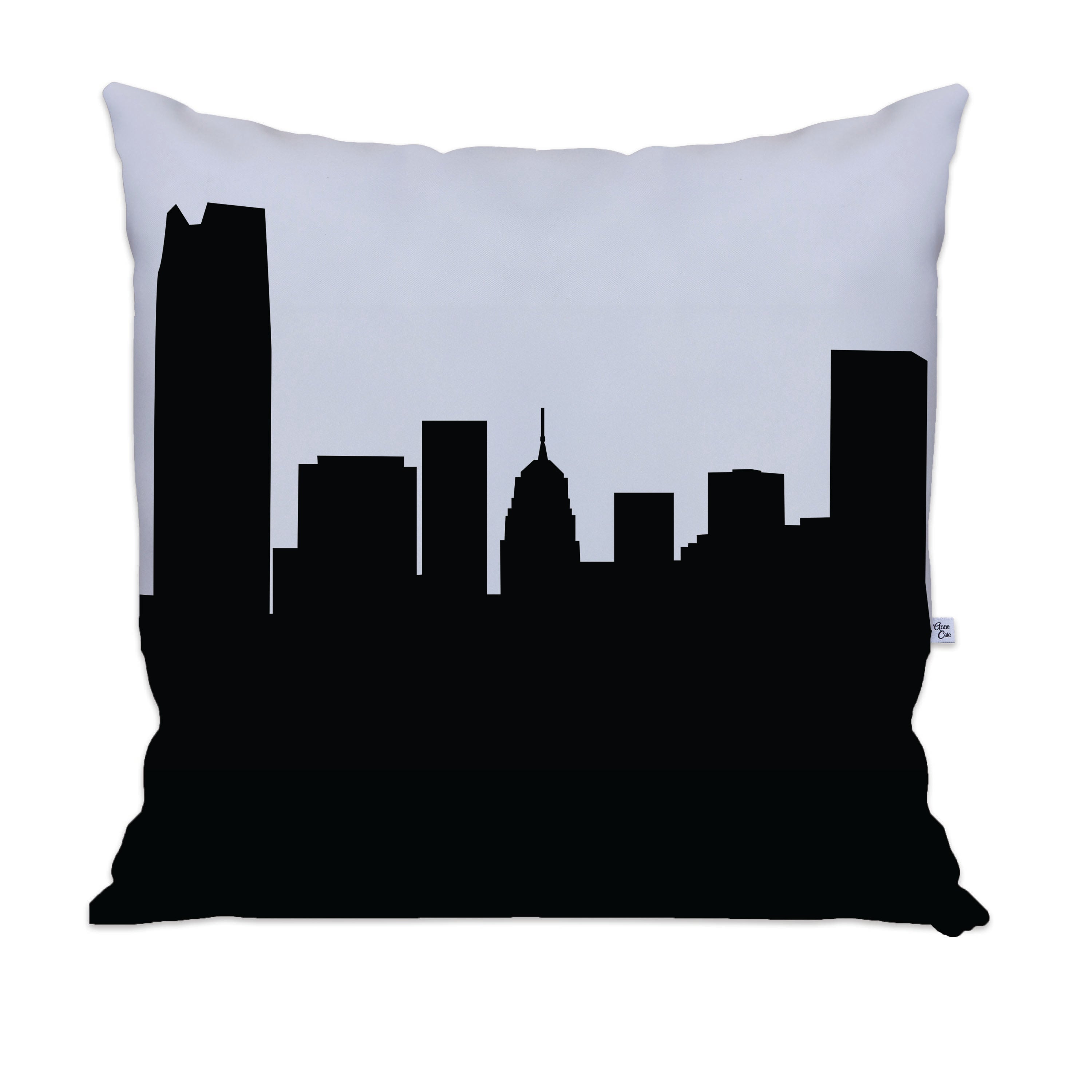 City Skyline Silhouette Throw Pillow - Anne Cate - Home Decor of your Favorite City. Black and White Skyline Throw Pillow