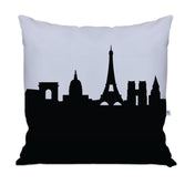 City Skyline Silhouette Throw Pillow - Anne Cate - Home Decor of your Favorite City. Black and White Skyline Throw Pillow