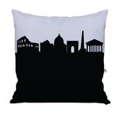 City Skyline Silhouette Throw Pillow - Anne Cate - Home Decor of your Favorite City. Black and White Skyline Throw Pillow