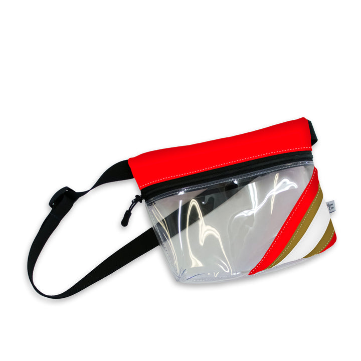 San Francisco 49ers Clear Stripe Fanny Pack - NFL Approved