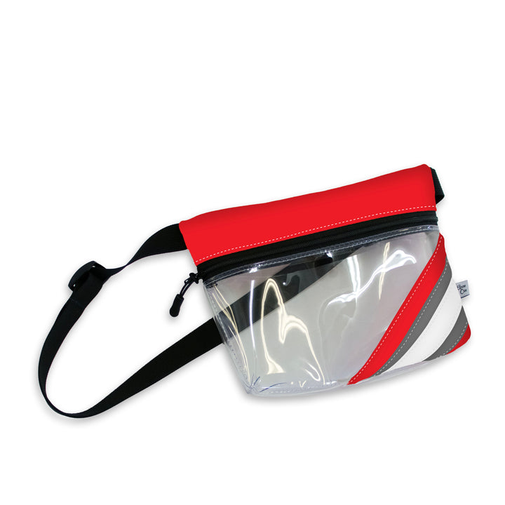 Collegiate Clear Stripe Game Day Belt Bag Fanny Pack