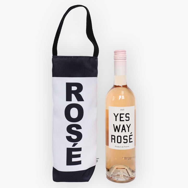 ROSÉ Block Letter Canvas Wine Tote