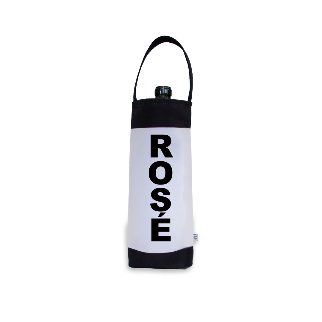 ROSÉ Block Letter Canvas Wine Tote