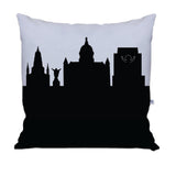 South Bend IN (University of Notre Dame) Skyline Large Throw Pillow