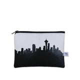 Seattle WA Skyline Vegan Leather Mini Wallet