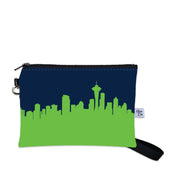 Seattle Seahawks Football Stadium Skyline Game Day Wristlet