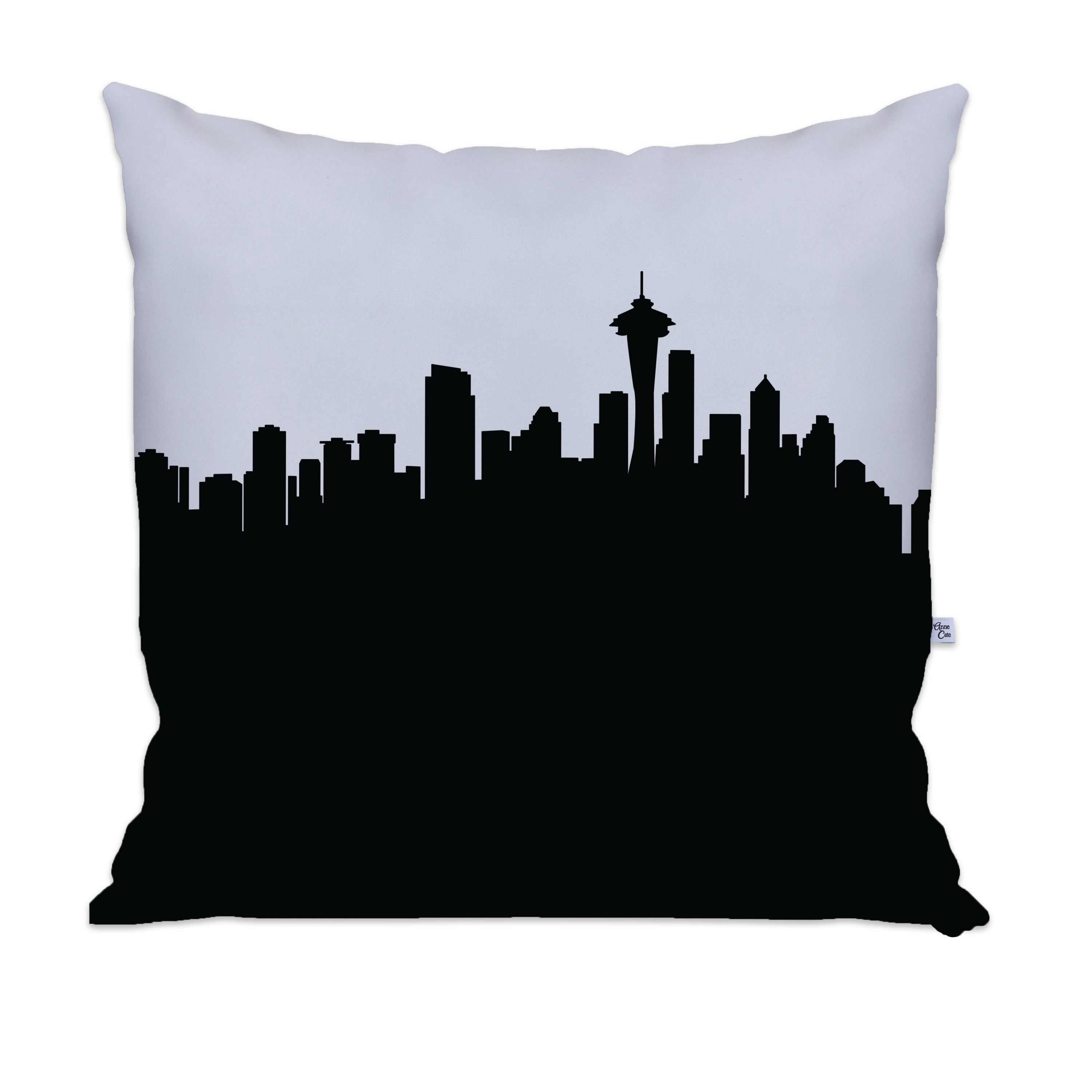 City Skyline Silhouette Throw Pillow - Anne Cate - Home Decor of your Favorite City. Black and White Skyline Throw Pillow