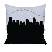 City Skyline Silhouette Throw Pillow - Anne Cate - Home Decor of your Favorite City. Black and White Skyline Throw Pillow