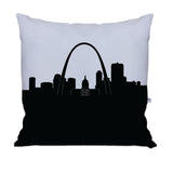St. Louis MO Skyline Large Throw Pillow