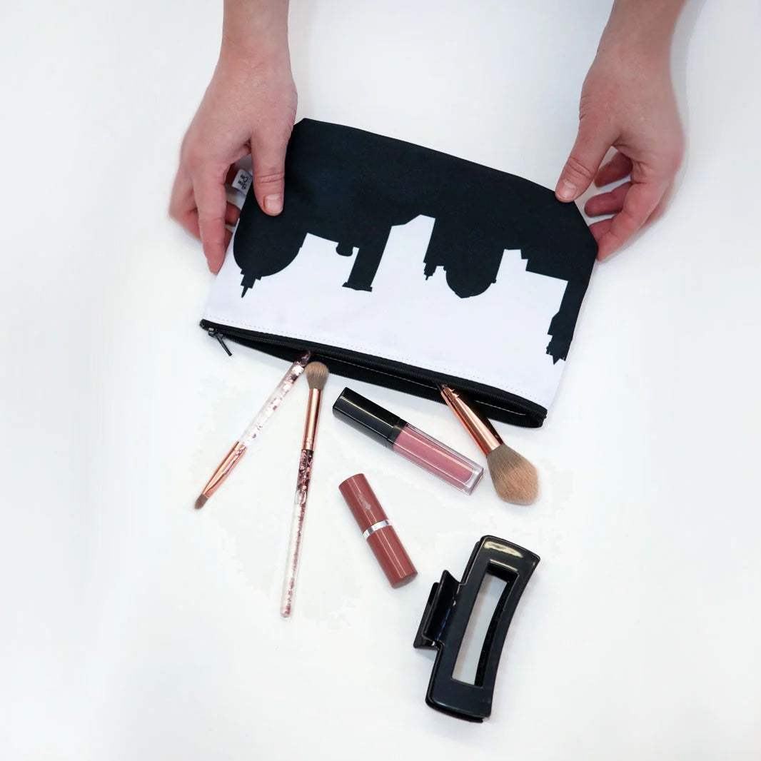 City Skyline Silhouette Canvas Travel Makeup Bag Cosmetic Case - Anne Cate - Gifts for Grads