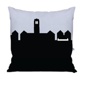 City Skyline Silhouette Throw Pillow - Anne Cate - Home Decor of your Favorite City. Black and White Skyline Throw Pillow