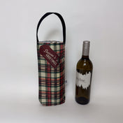 Vintage Plaid Christmas Wine Tote - Anne Cate