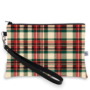 Vintage Plaid Wristlet Clutch Christmas