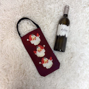 Vintage Santa Christmas Wine Tote