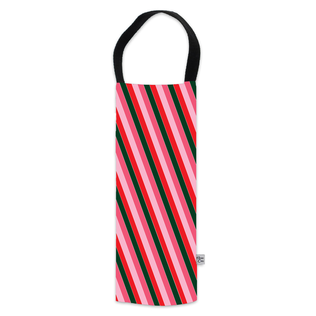 WRAPPING PAPER Striped Canvas Wine Tote