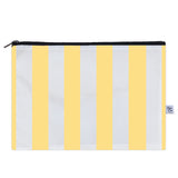 Yellow Nautical Stripe Sailcloth Splash-Proof Pouch Wet Bag
