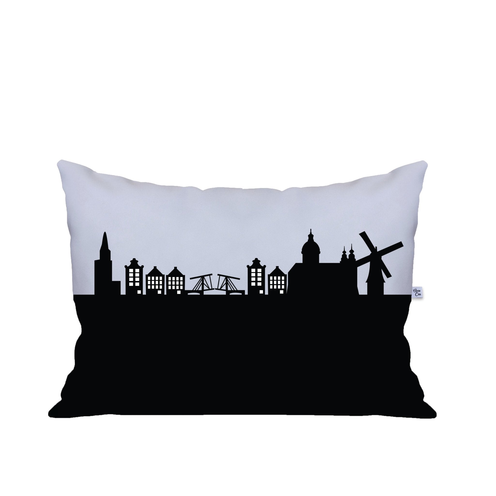 Amsterdam Netherlands Skyline Lumbar Pillow - Anne Cate