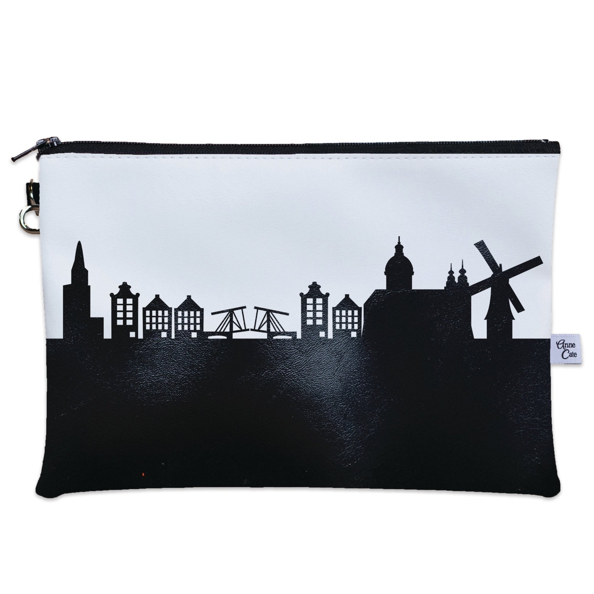 Amsterdam Netherlands Skyline Wristlet Clutch Purse - Anne Cate