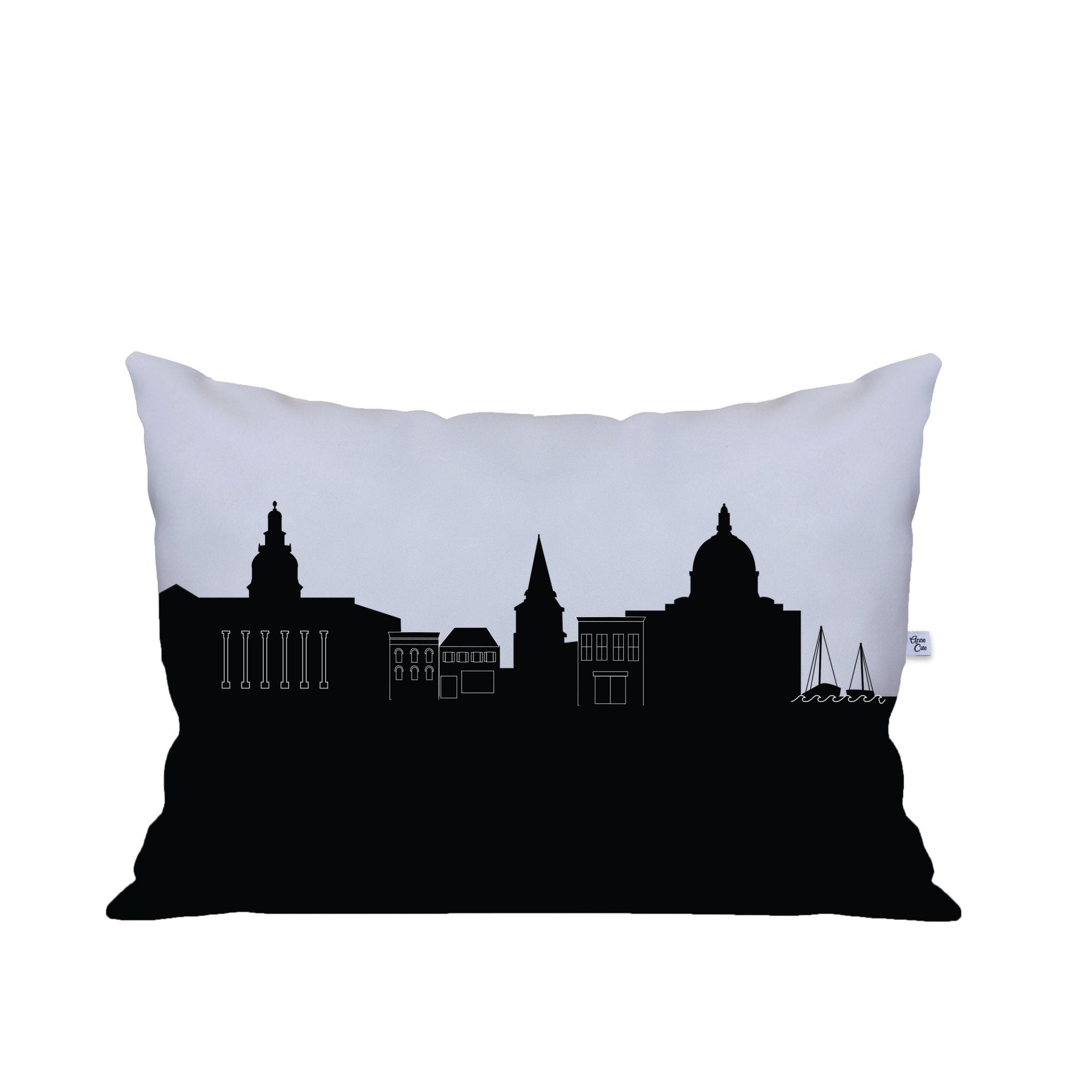 Annapolis MD (United States Naval Academy) Skyline Lumbar Pillow - Anne Cate