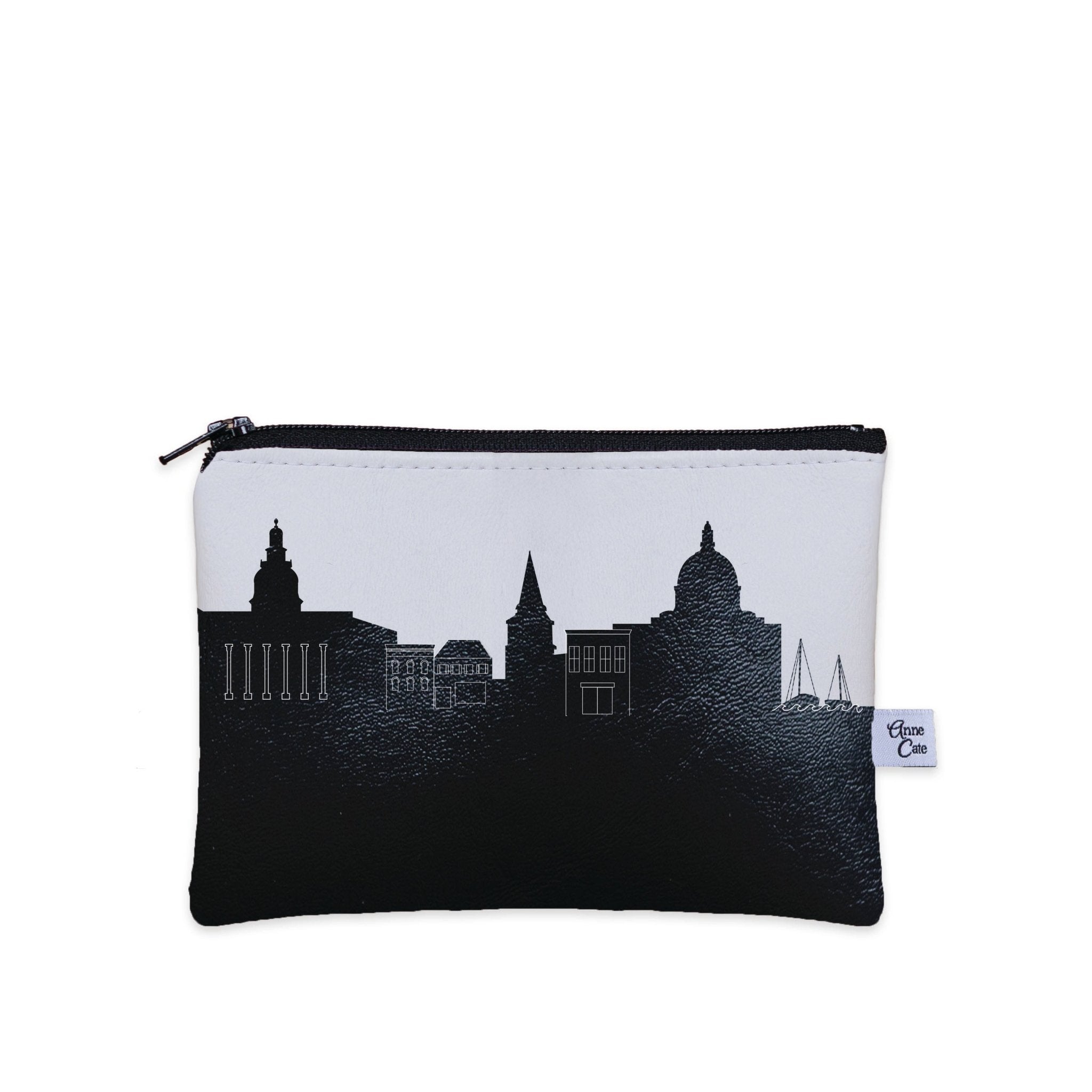 Annapolis MD (United States Naval Academy) Skyline Vegan Leather Mini Wallet - Anne Cate