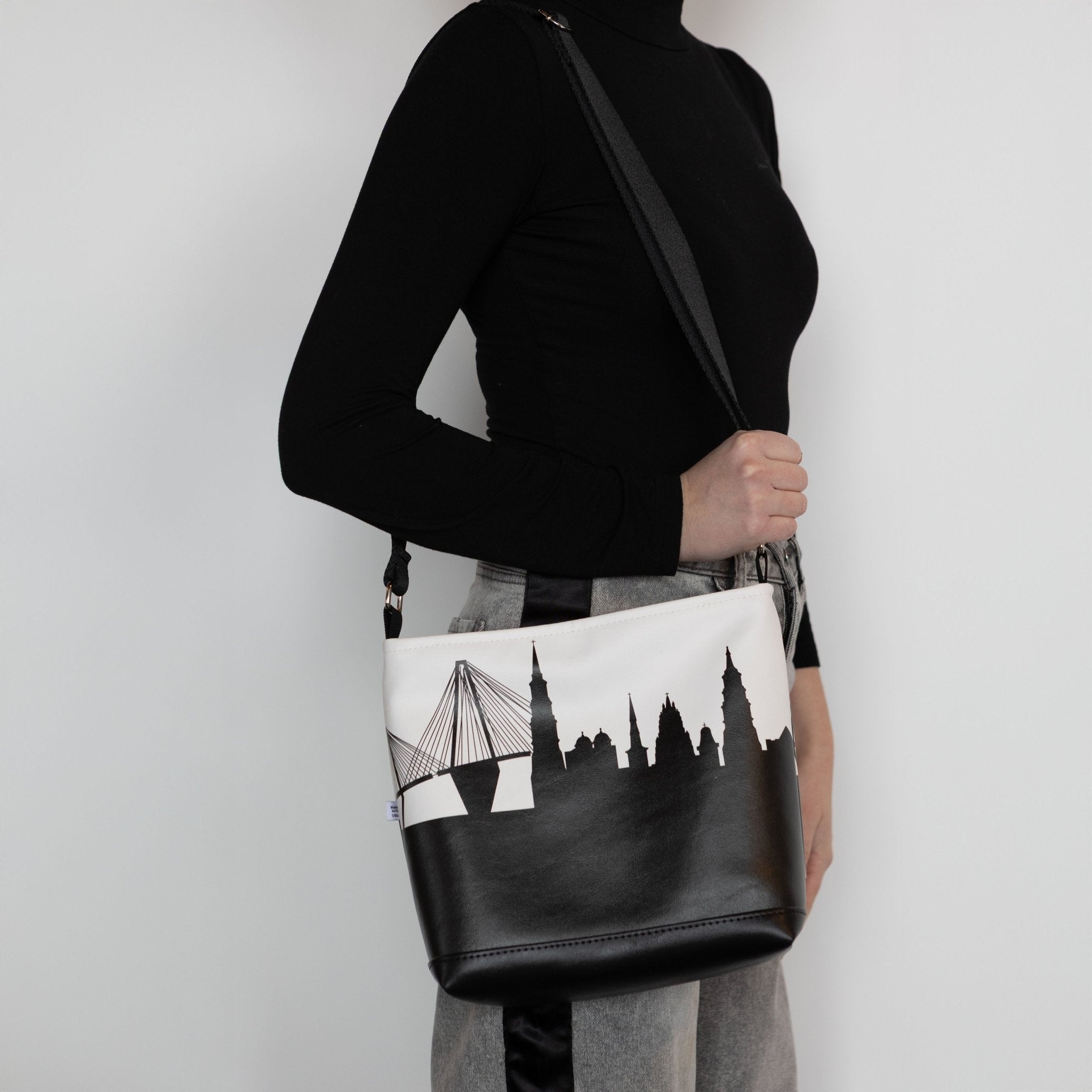 Athens OH (Ohio University) Skyline Shoulder Bag Crossbody - Anne Cate