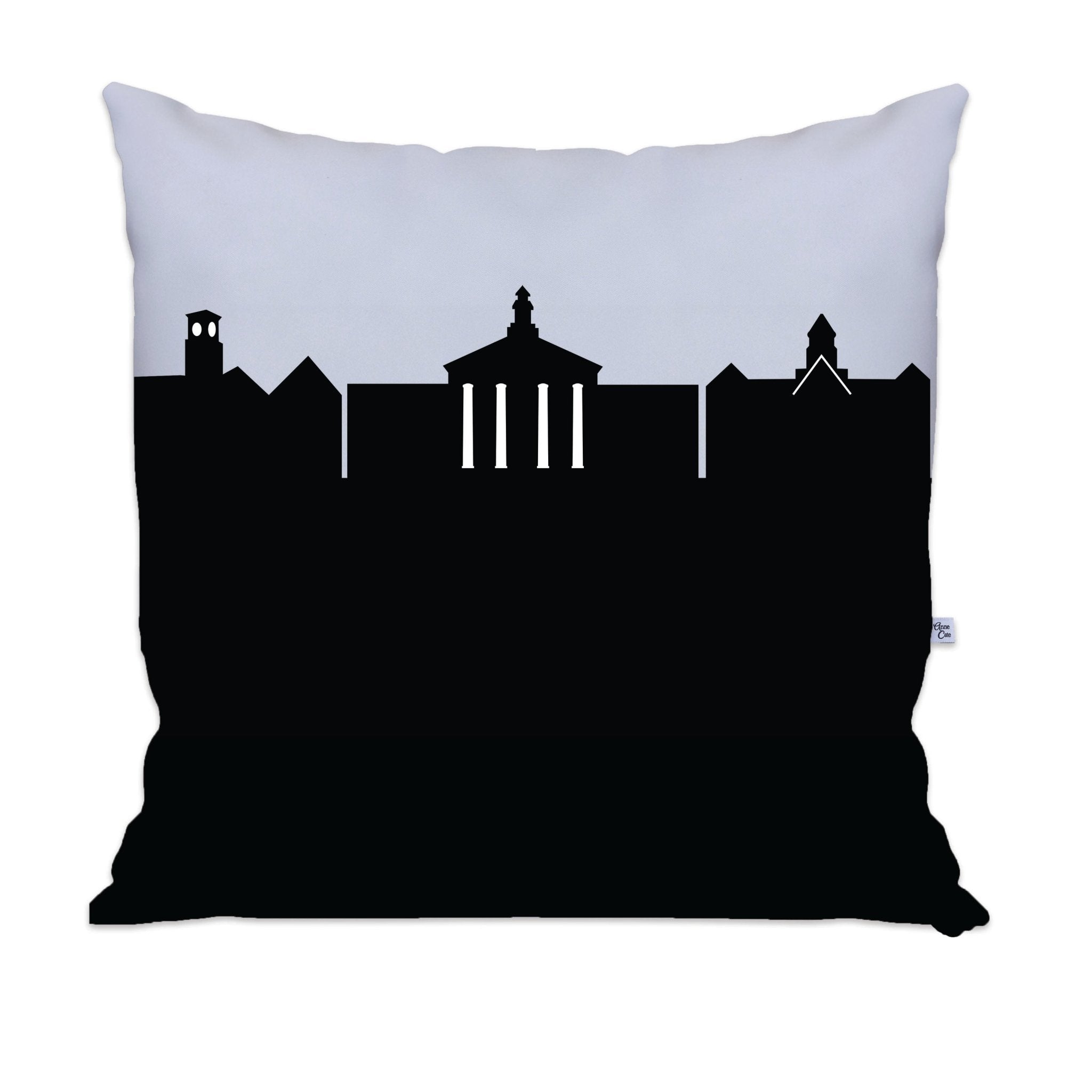 Berea OH (Baldwin Wallace University) Skyline Large Throw Pillow - Anne Cate