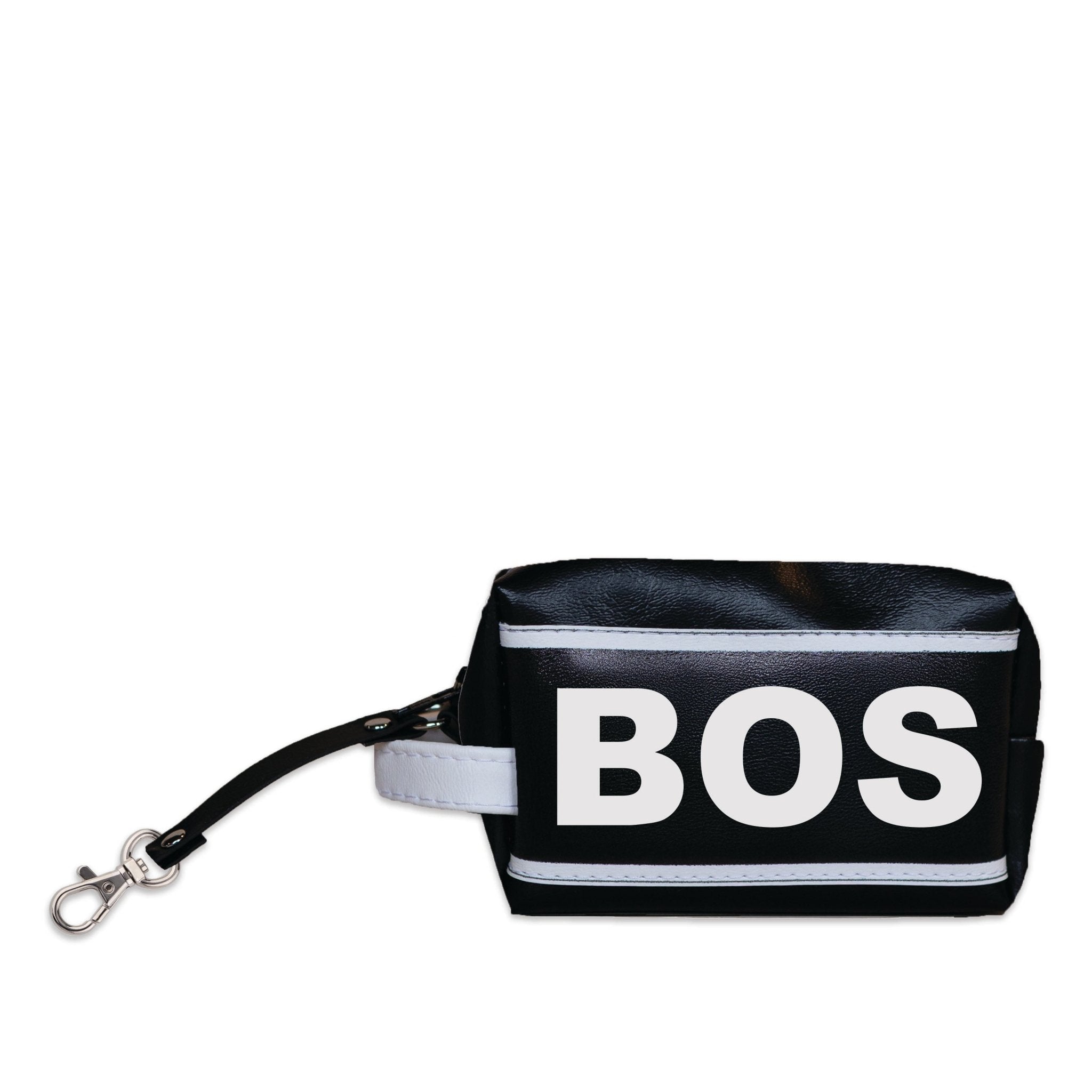 BOS (Boston) City Abbreviation Mini Bag Keychain Purse Charm - Anne Cate