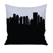 Boston MA Skyline Large Throw Pillow - Anne Cate