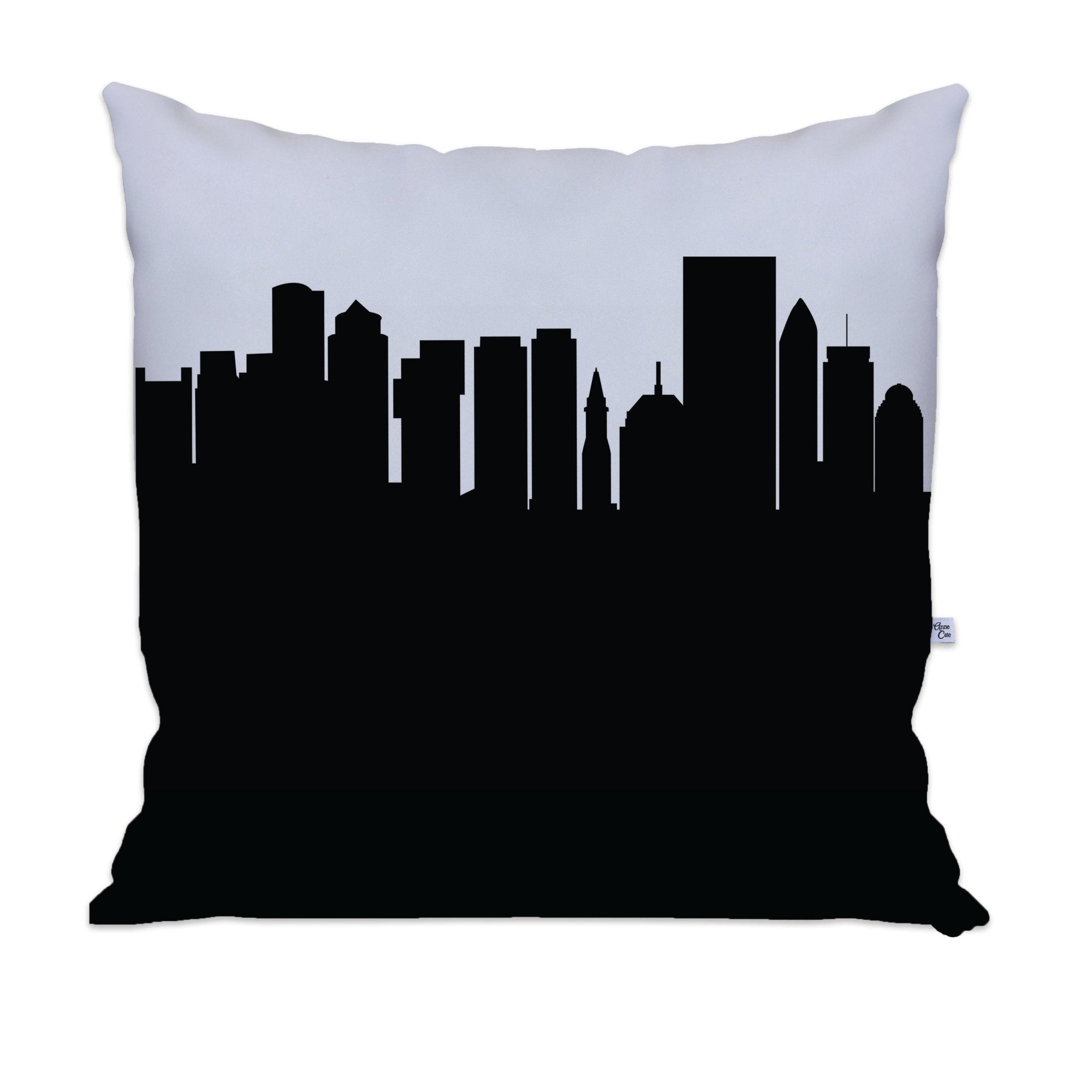 Boston MA Skyline Large Throw Pillow - Anne Cate