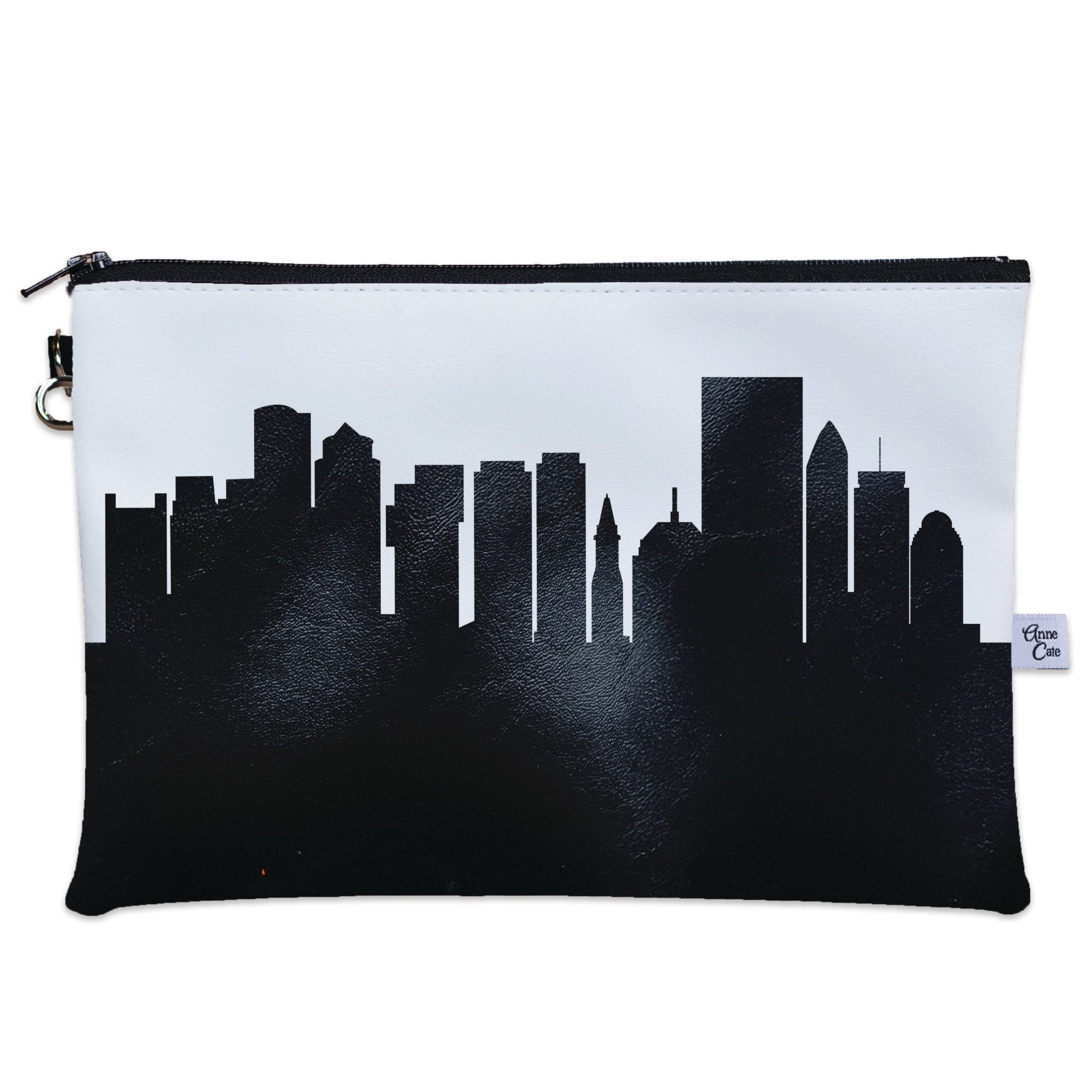 Boston MA Skyline Wristlet Clutch Purse - Anne Cate