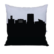 Bowling Green OH (Bowling Green State University) Skyline Large Throw Pillow - Anne Cate