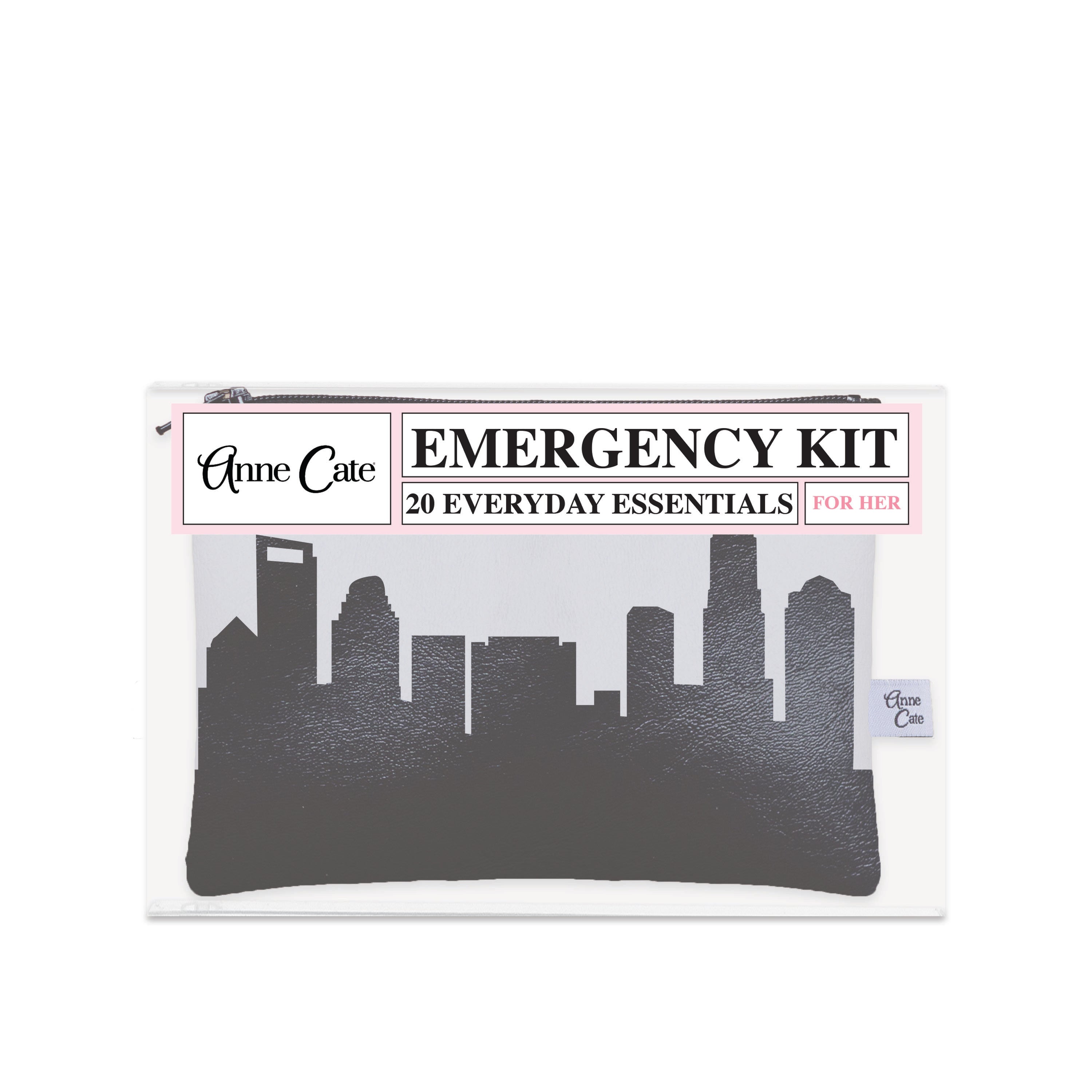 Charlotte NC Skyline Mini Wallet Emergency Kit - For Her