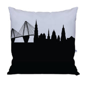 Charleston SC Skyline Large Throw Pillow - Anne Cate