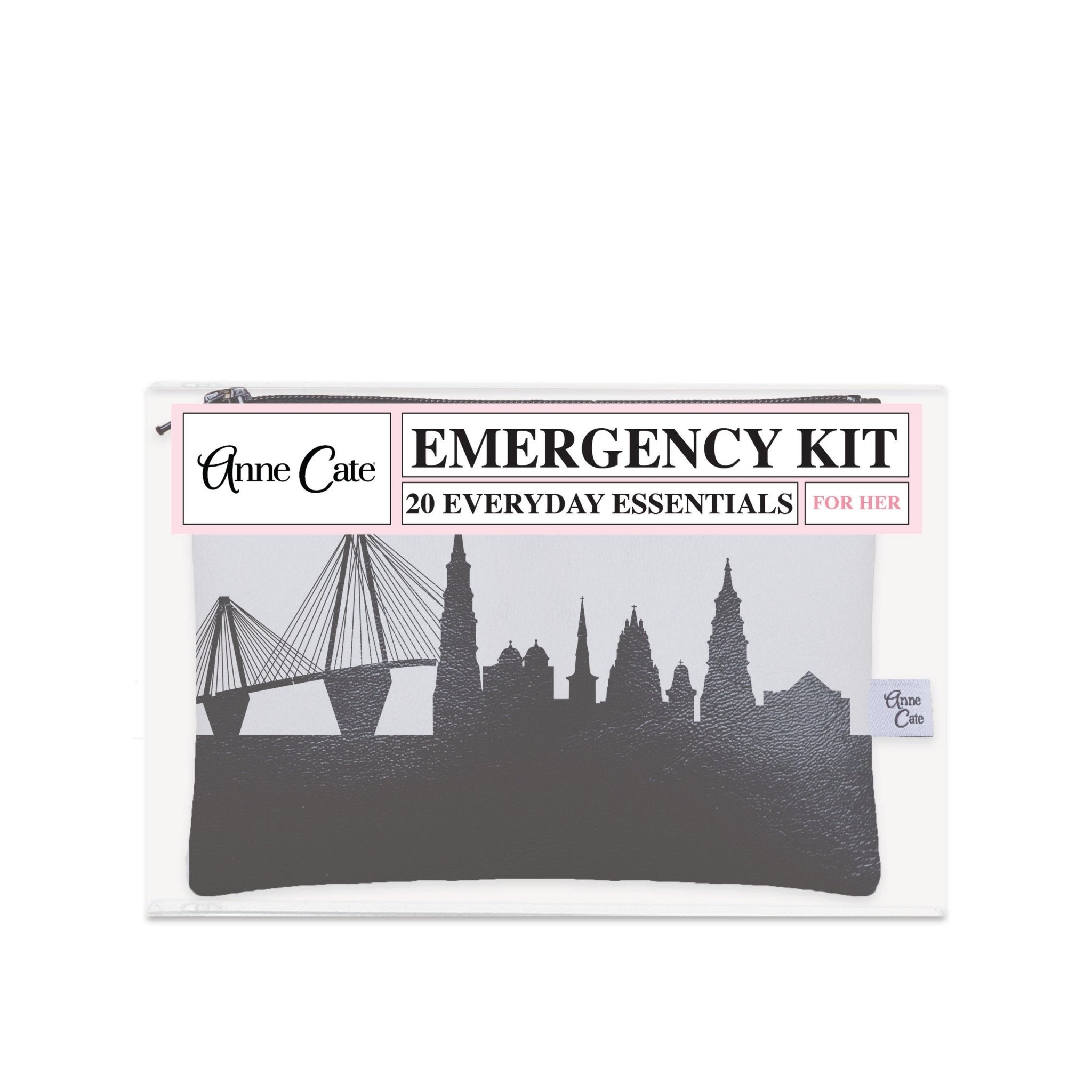 Charleston SC Skyline Mini Wallet Emergency Kit - For Her - Anne Cate