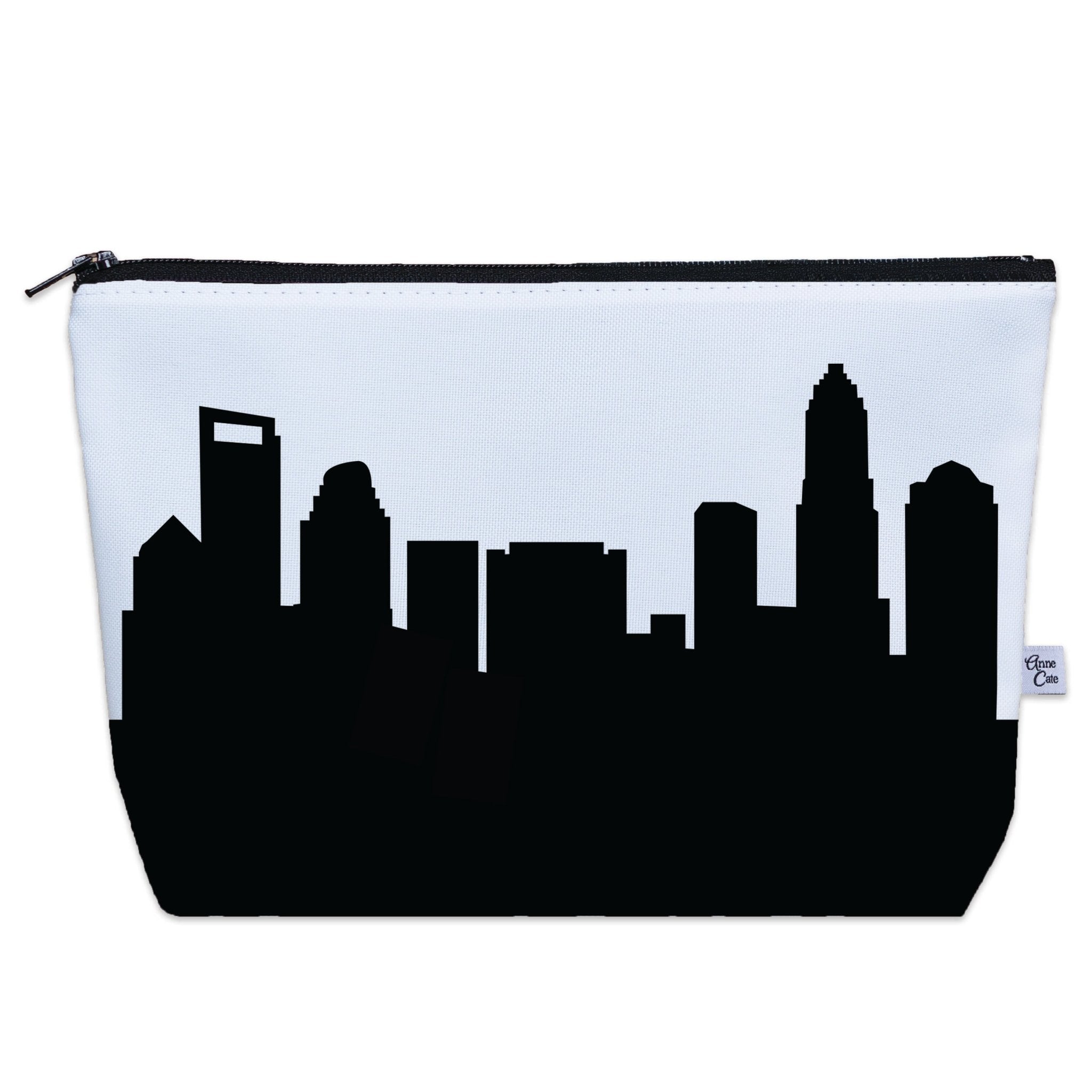 Charlotte NC Skyline Cosmetic Makeup Bag - Anne Cate