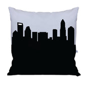 Charlotte NC Skyline Large Throw Pillow - Anne Cate